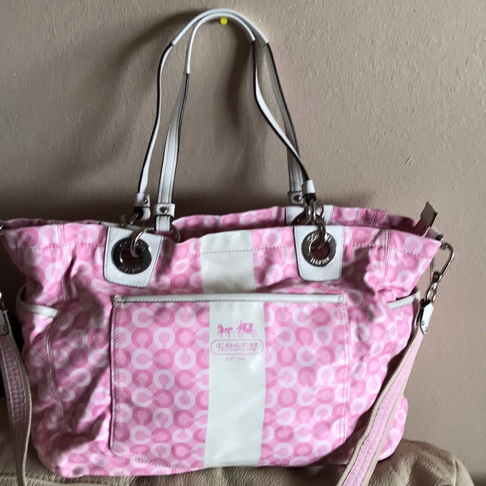Large Coach tote cross body bag